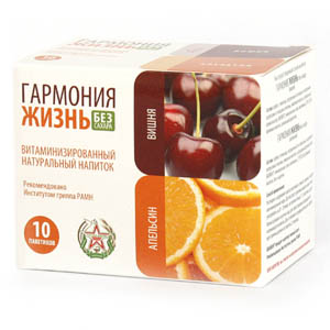 Витаминизированный напиток "Гармония жизнь" без сахара, со вкусом вишни