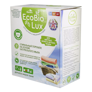 EcoBioLux натуральный стиральный порошок для машинной и ручной стирки